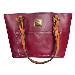 Dooney & Bourke small Gretchen Tote leather deep red handbag shoulder bag